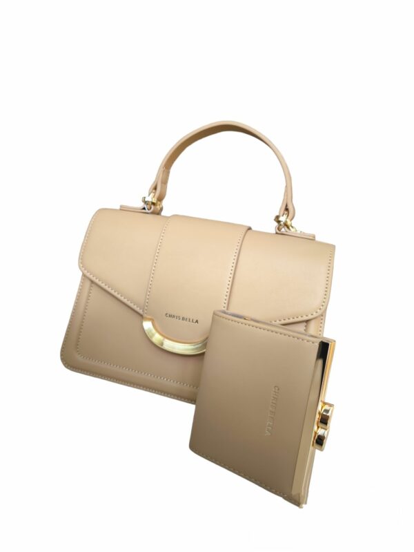 Borsa con pattina oro e portamonete - Chrisbella - 2401-2 - immagine 5
