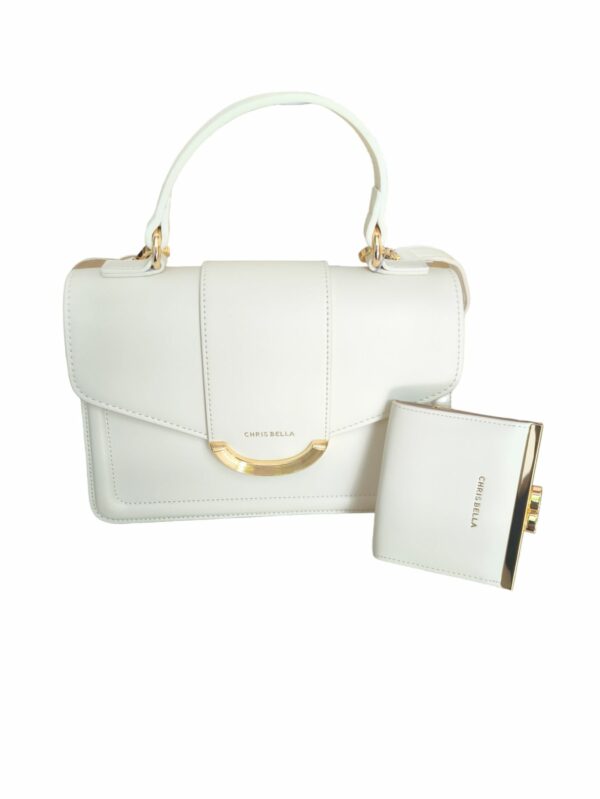 Borsa con pattina oro e portamonete - Chrisbella - 2401-2 - immagine 2
