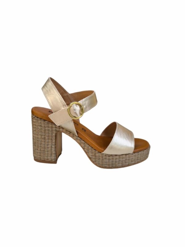 SANDALO DA DONNA CON TACCO COL PLATINO - Portofino - 710 PLATINO