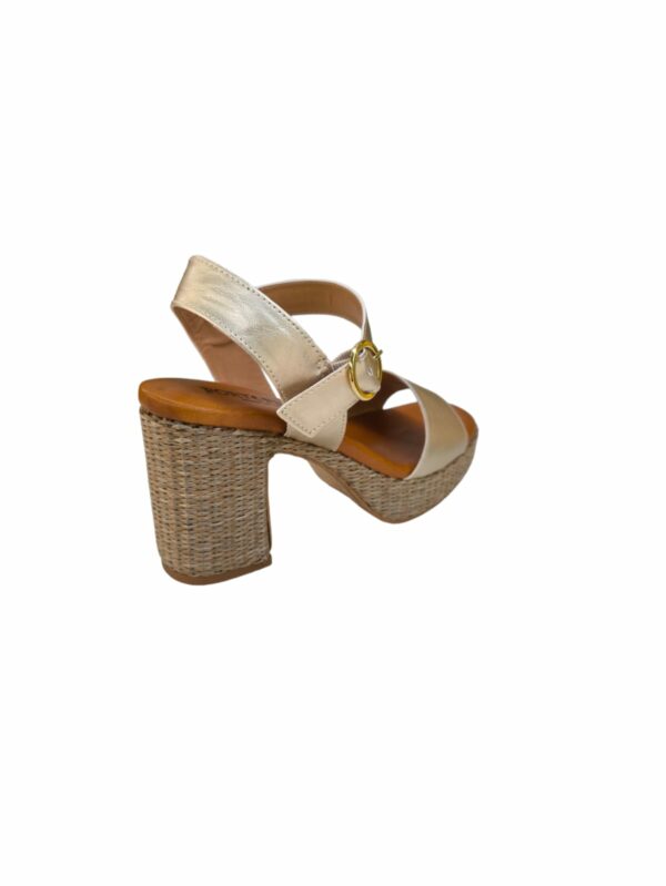 SANDALO DA DONNA CON TACCO COL PLATINO - Portofino - 710 PLATINO - immagine 2