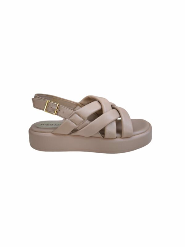SANDALO DA DONNA A FASCE INCROCIATE - Portofino - 690 BEIGE